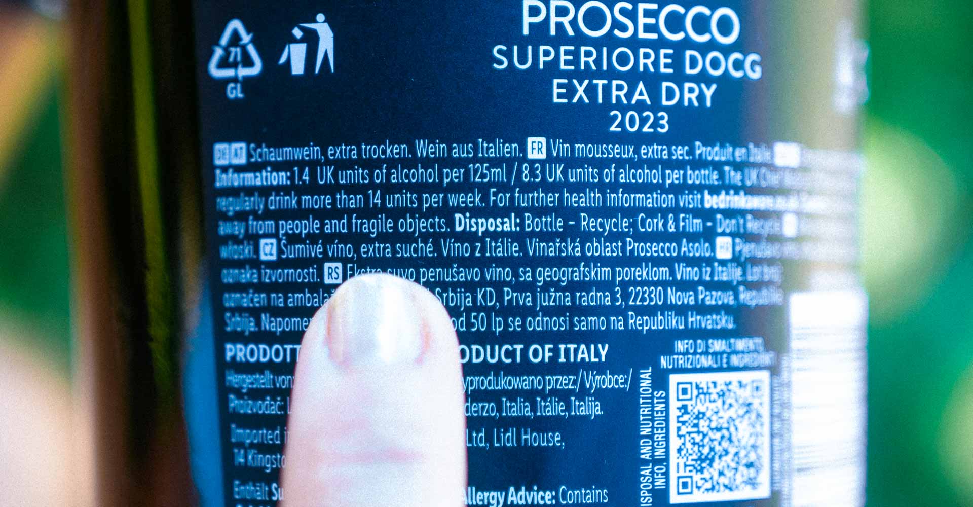 Chyba na etiketě prosecca